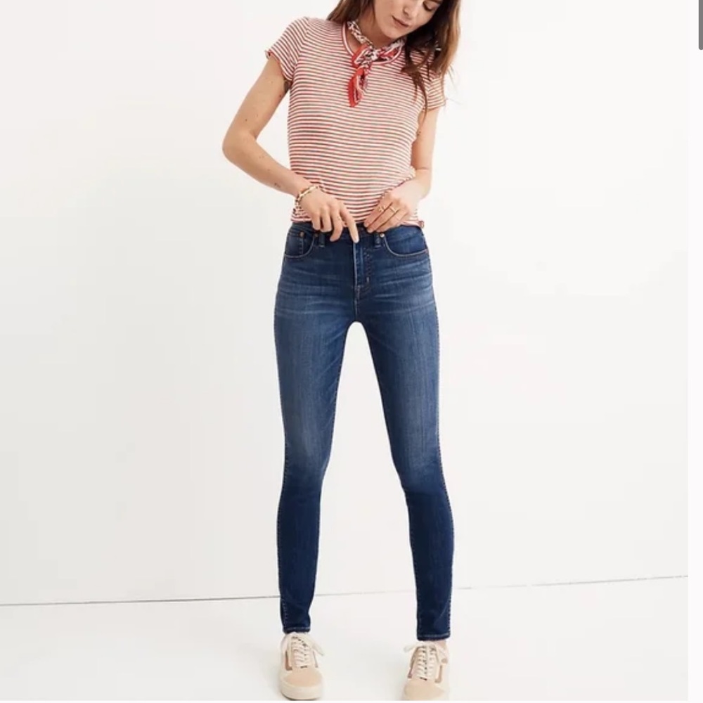Madewell 10” High Rise Skinny Jeans Size 25 Danny Wash